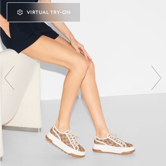 Gucci women’s GG sneaker size 37.5 E/ 7.5B - Picture 3 of 9